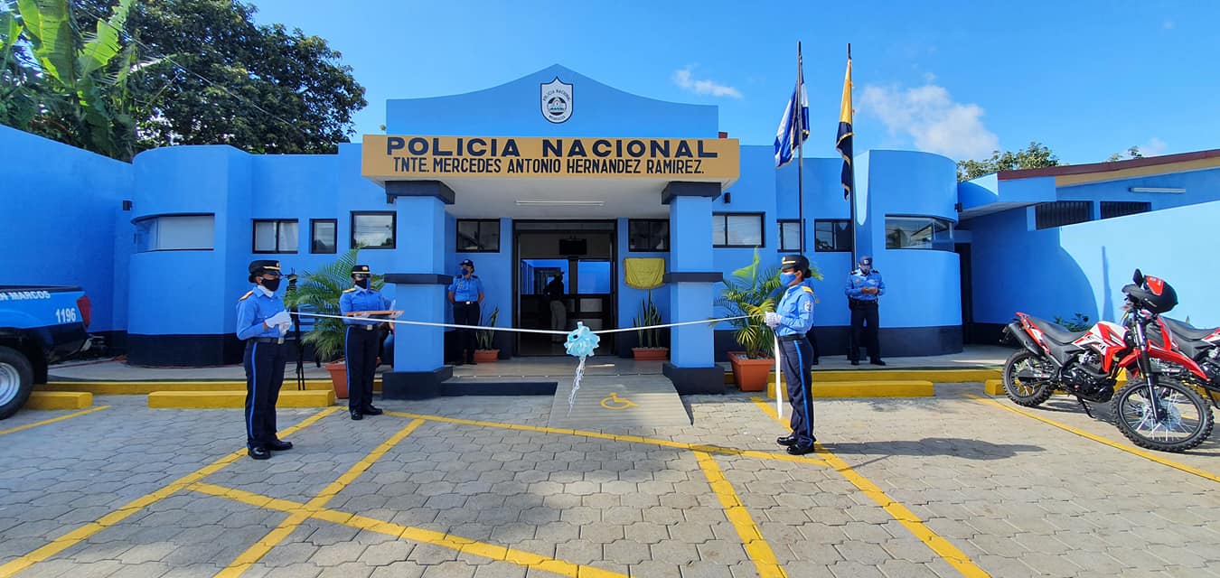 Pobladores de San Marcos, Carazo, estrenan estación policial Managua. Radio La Primerísima