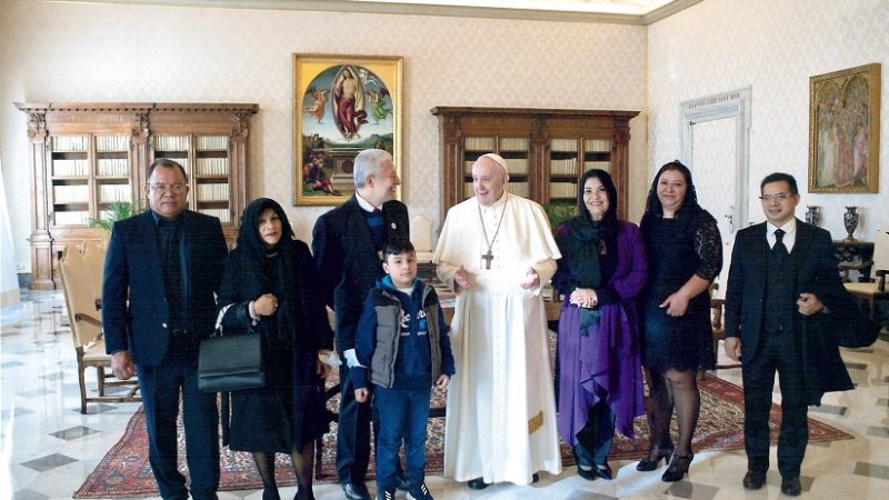 El Papa recibe a representantes de la Embajada de Nicaragua ante la Santa Sede Roma. Agencias.
