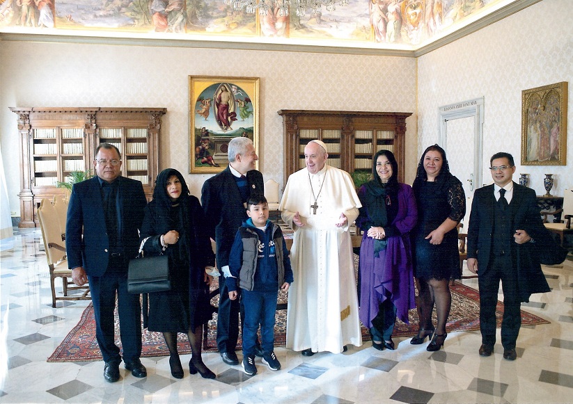 El Papa recibe a representantes de la Embajada de Nicaragua ante la Santa Sede Roma. Agencias.