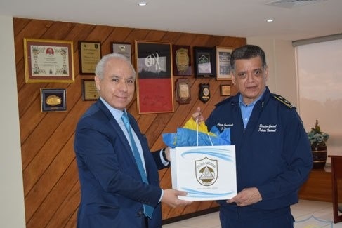 Policía Nacional recibe visita del nuevo embajador de Chile en Nicaragua Managua. Radio La Primerísima