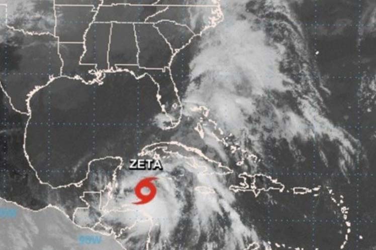 Tormenta tropical Zeta se debilita al tocar tierra en México Washington. Prensa Latina