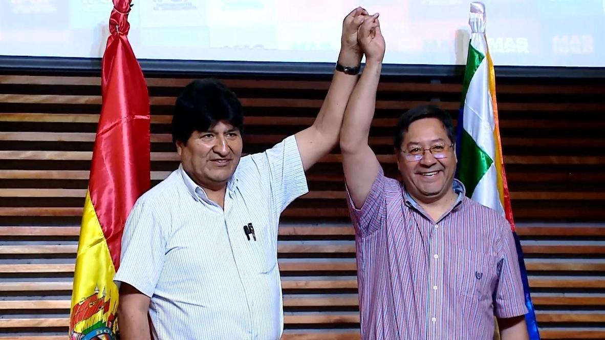 Evo Morales se reencuentra con Luis Arce tras su retorno a Bolivia Caracas. teleSUR