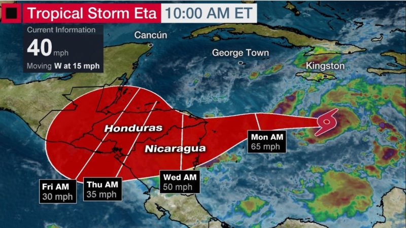 Eta se fortalece: pronto será huracán rumbo a Puerto Cabezas Managua.  Radio La Primerìsima