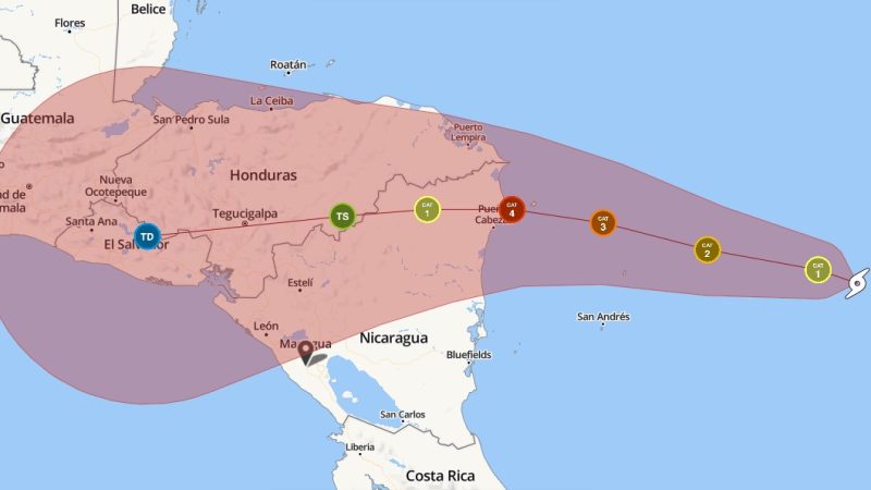 Iota sigue su rumbo hacia la zona de Bilwi cada vez más fuerte Managua. Radio La Primerísima