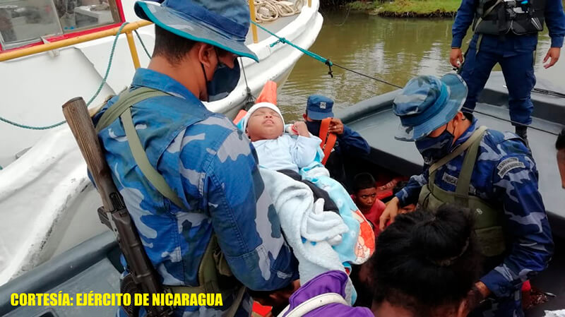 Fuerza Naval puso a buen resguardo a familias de comunidades caribeñas Managua. Radio La Primerísima