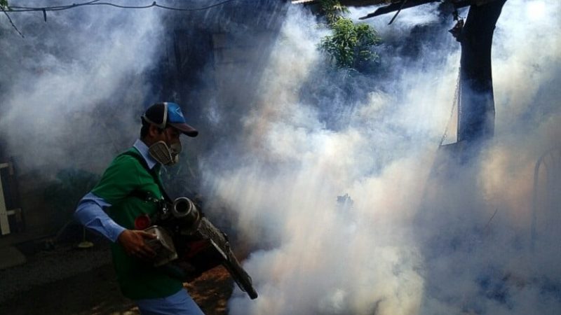 Brigadistas fumigan 900 casas en el barrio Javier Cuadra de Managua Jerson Dumas. Radio La Primerísima