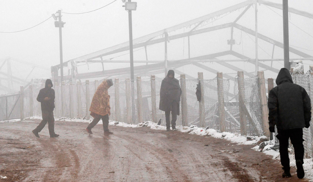 Migrantes en Bosnia expuestos a temperaturas de -8º C Agencia