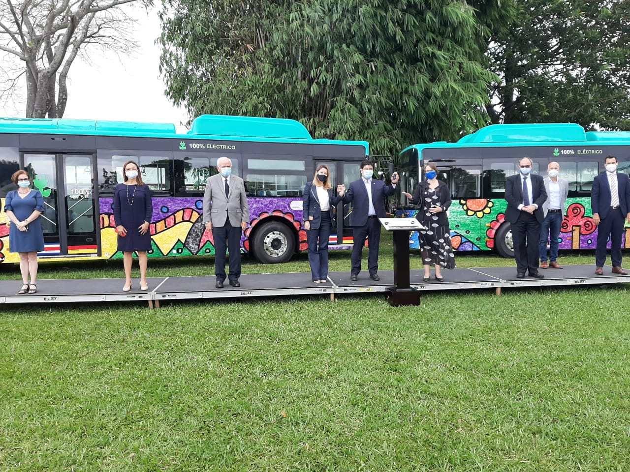 Costa Rica inaugura ruta para probar buses eléctricos San José. Prensa Latina