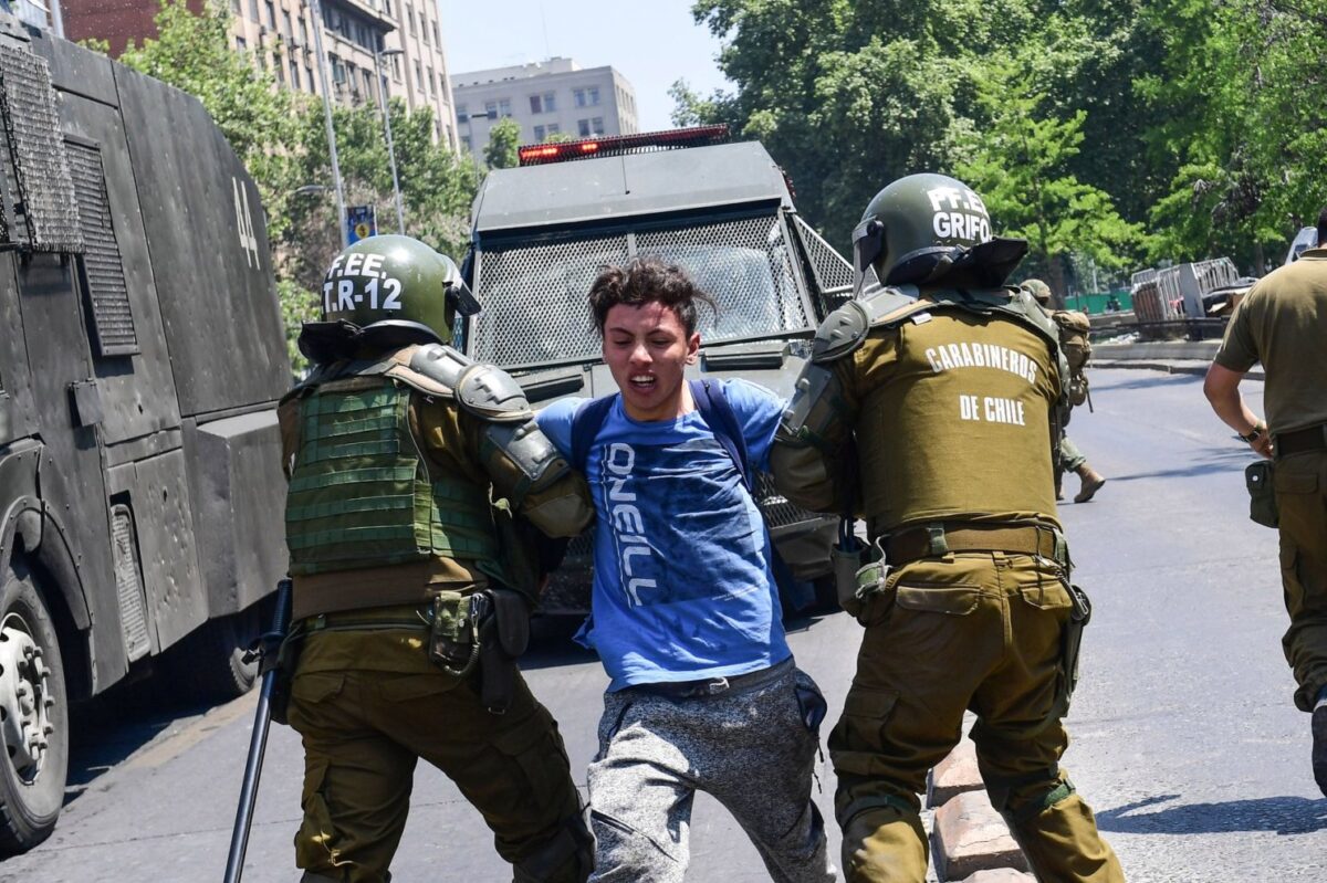 Reprimen a manifestantes en Chile Santiago de Chile. Prensa Latina