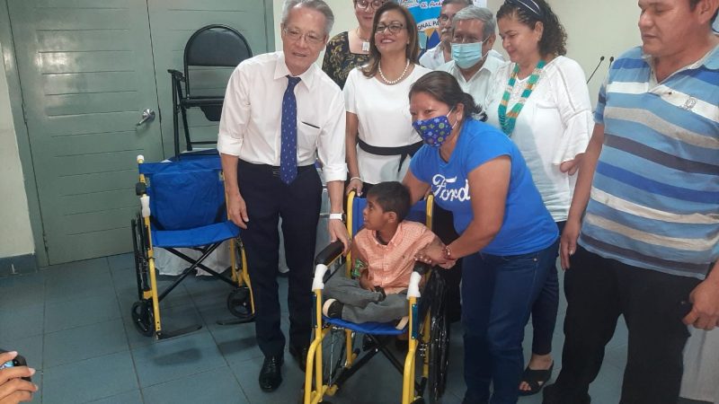 Taiwán dona medios auxiliares para personas con discapacidad Managua. Por Douglas Midence/Radio La Primerísima