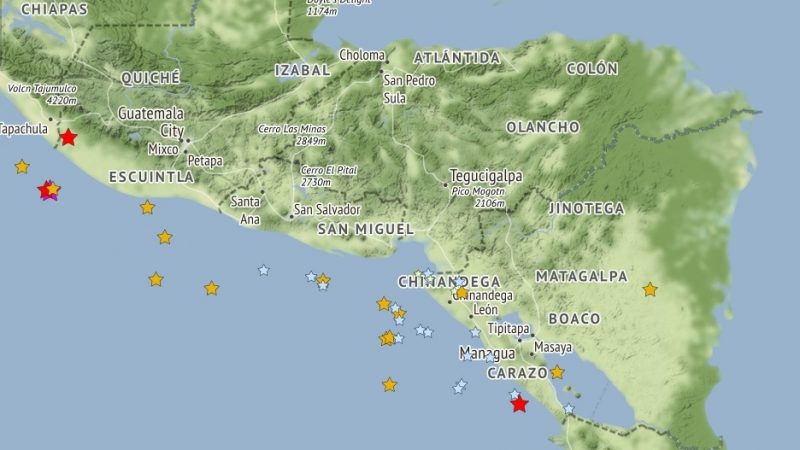 Temblor de magnitud 5.0 frente a costas de Rivas Managua. Radio La Primerísima