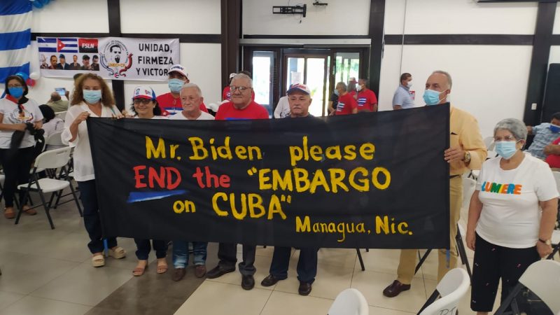 Red de solidaridad en Managua exige fin del bloqueo a Cuba Managua. Por Libeth González/Radio La Primerísima