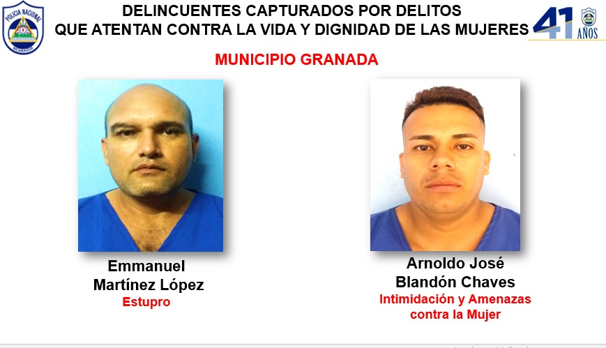 Detiene a ocho granadinos por diversos delitos Managua. Por Jerson Dumas/Radio La Primerísima