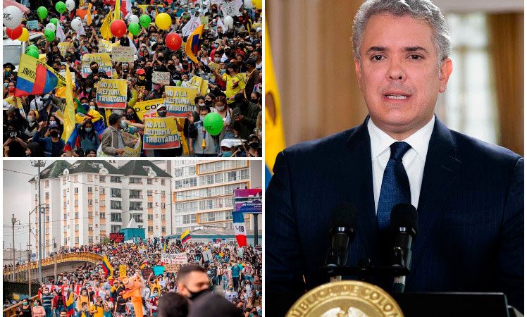 Presidente de Colombia anuncia retiro de reforma tributaria Bogotá. Prensa Latina