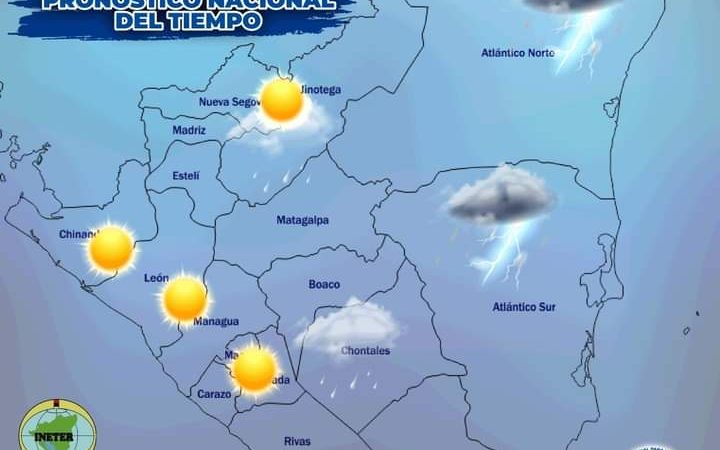 Prevén lluvias en varias regiones del país Managua. Radio La Primerísima