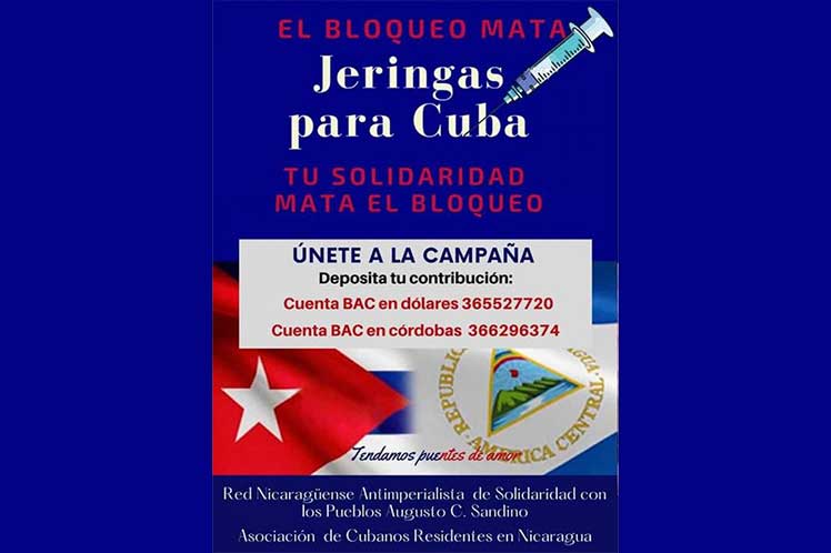 Recolectan 130 mil jeringas para enviarlas a Cuba Managua. Prensa Latina