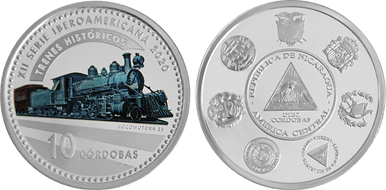Emiten moneda conmemorativa de plata “Locomotora 25” Managua. Radio La Primerísima