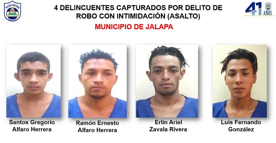 Detienen a once delincuentes en Nueva Segovia Managua. Radio La Primerísima 