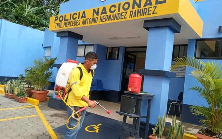 Realizan Jornada de desinfección en San Marcos San Marcos. Manuel Aguilar/Radio La Primerísima