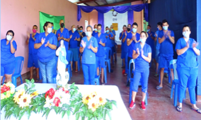 Realizan misa virtual en todos los penales Managua. Radio La Primerísima