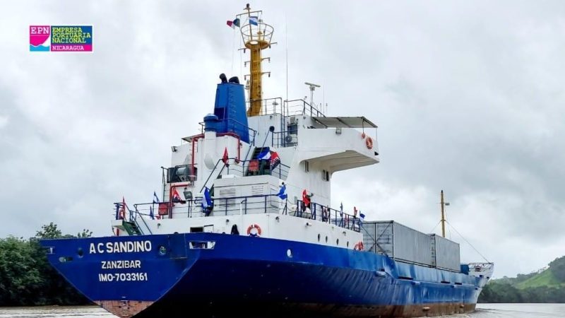 Zarpa buque Sandino con ayuda humanitaria hacia Cuba Managua. Radio La Primerísima 