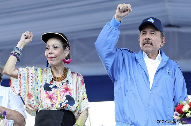 Daniel y Rosario saludan triunfo del Partido Rusia Unida en elecciones Managua. Radio La Primerísima
