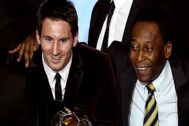 Pelé felicita a Leo Messi por superar su marca de goles Brasilia. Prensa Latina