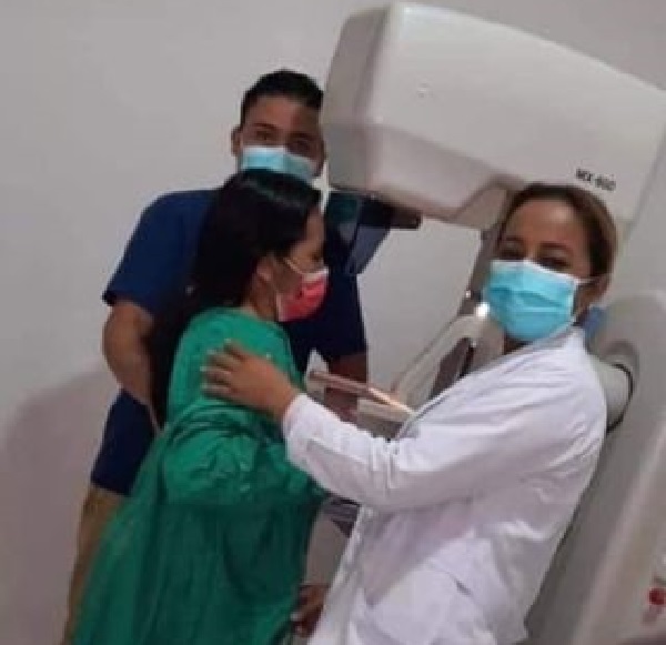 Primera paciente que estrena equipo para mamografía en Quilalí Managua. Radio La Primerísima