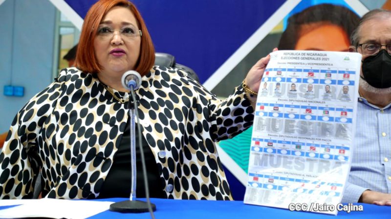 Consejo Supremo presenta Boleta Electoral Managua. Radio La Primerísima  
