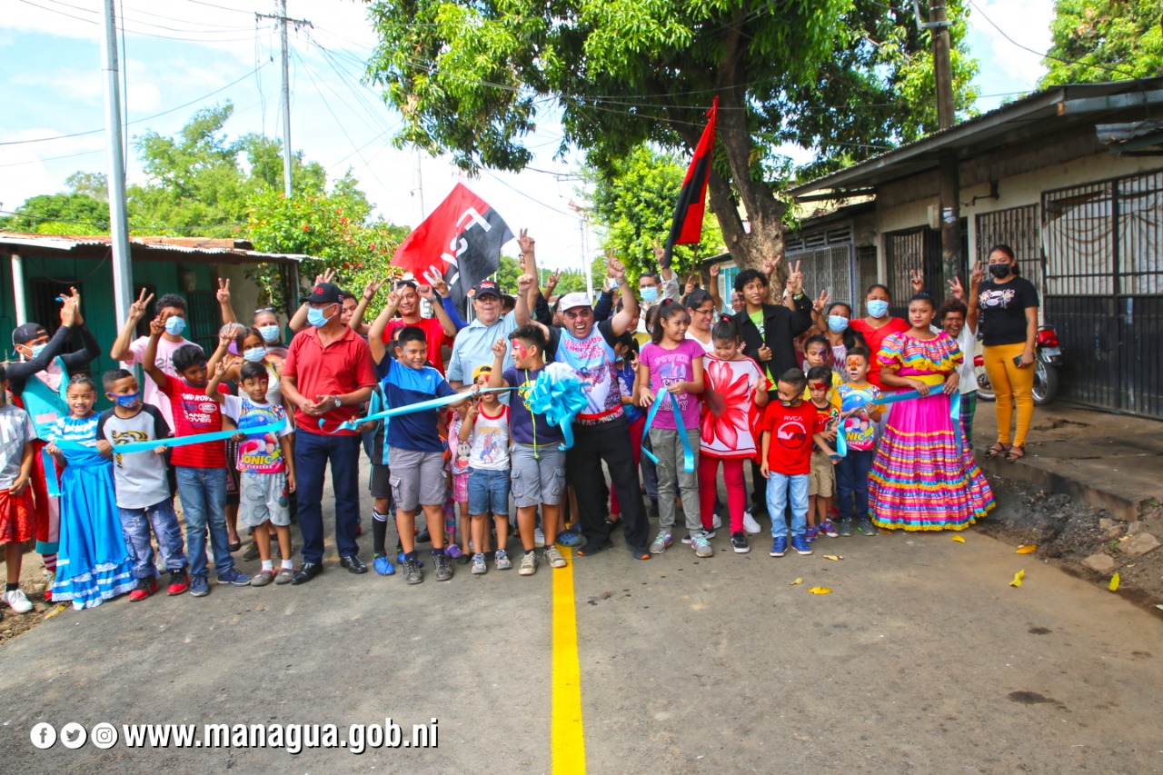 Pobladores de Villa Austria en Managua estrenan calles Managua. Radio La Primerísima