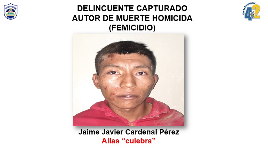 Capturan a hombre que asesinó a su cónyuge en Jinotega Managua. Jerson Dumas/ La Primerísima