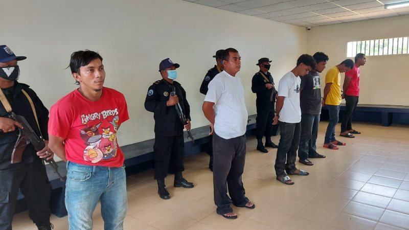 Tras las rejas siete antisociales en Bilwi Managua. Jerson Dumas/Radio La Primerísima