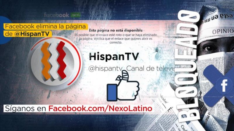 Facebook elimina totalmente página de HispanTV Madrid. HispanTV