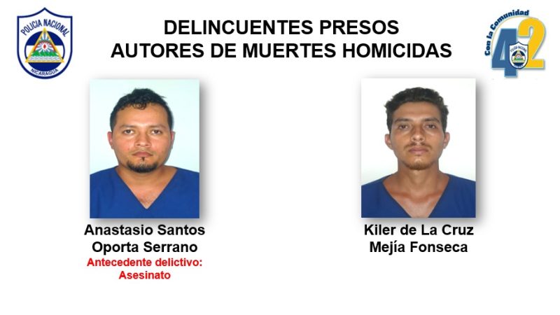 Capturan a sujeto que asesinó a dos primos en Río San Juan Managua. Jerson Dumas/ Primerísima
