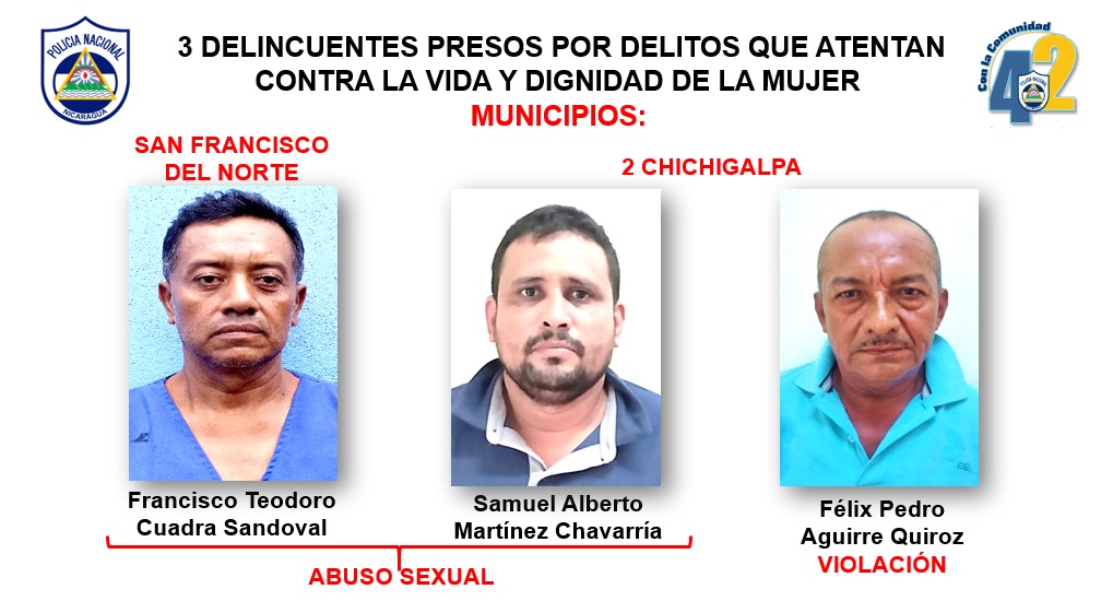 Detiene a abusadores y violadores en Chinandega Managua. Jerson Dumas/Radio La Primerísima