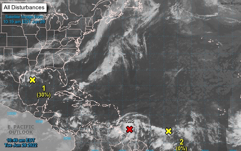 Avanza por el Atlántico disturbio tropical que podría convertirse en huracán Washington. Prensa Latina