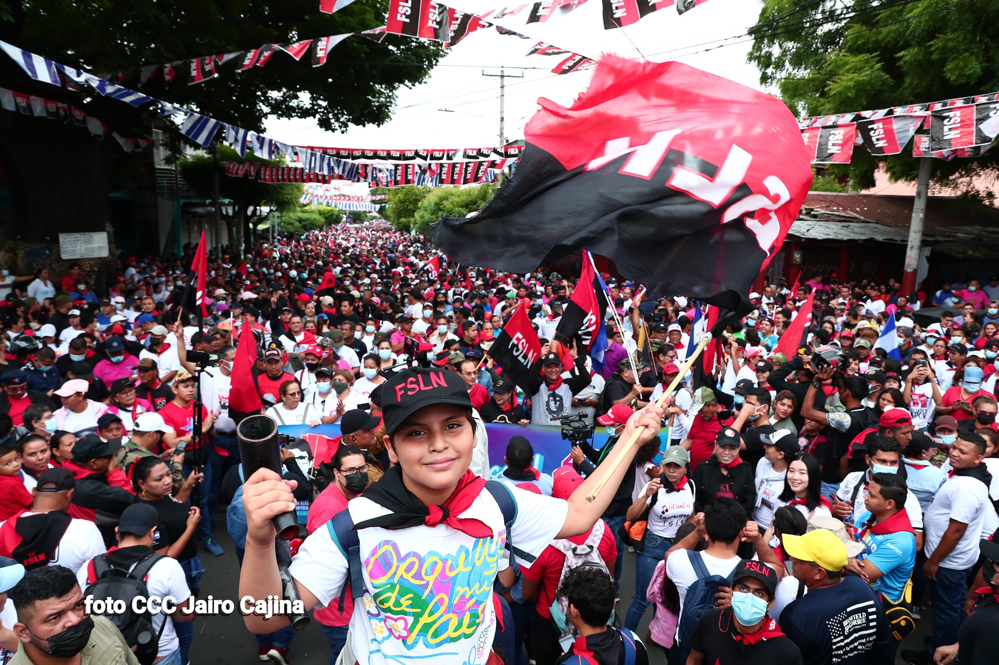 Militancia sandinista reedita repliegue al Vapor Managua. Radio La Primerísima
