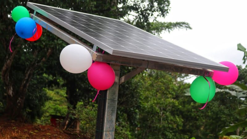 Energía con paneles solares llega a una comunidad de Nueva Guinea Managua. Radio La Primerísima  
