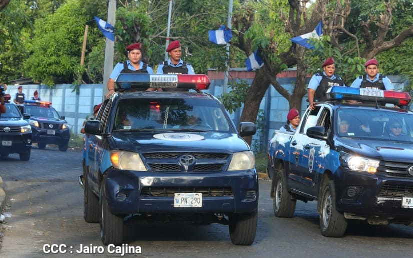 Policía custodia la paz y la seguridad de las familias Managua. Radio La Primerísima