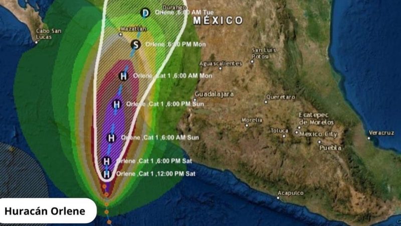 Huracán Orlene amenaza con impactar en las cosas del pacífico de México Ciudad de México. Telesur