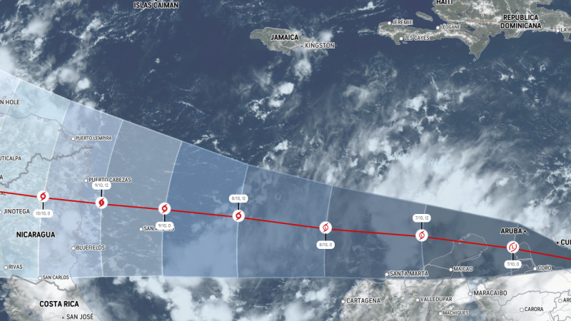 INETER vigila trayectoria de depresión tropical número 13 Managua. Danielka Ruíz, Radio La Primerísima