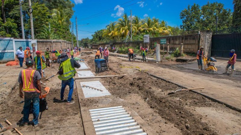 Casi listo drenaje pluvial y mejoramiento vial en comarca Esquipulas Managua. Radio La Primerísima