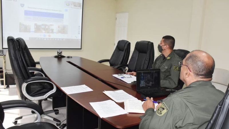 Militares en cita virtual sobre operaciones de mantenimiento de paz Managua. Radio La Primerísima