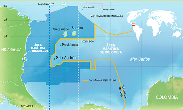 CIJ pide a Nicaragua y Colombia alegatos legales por plataforma continental La Haya. EFE