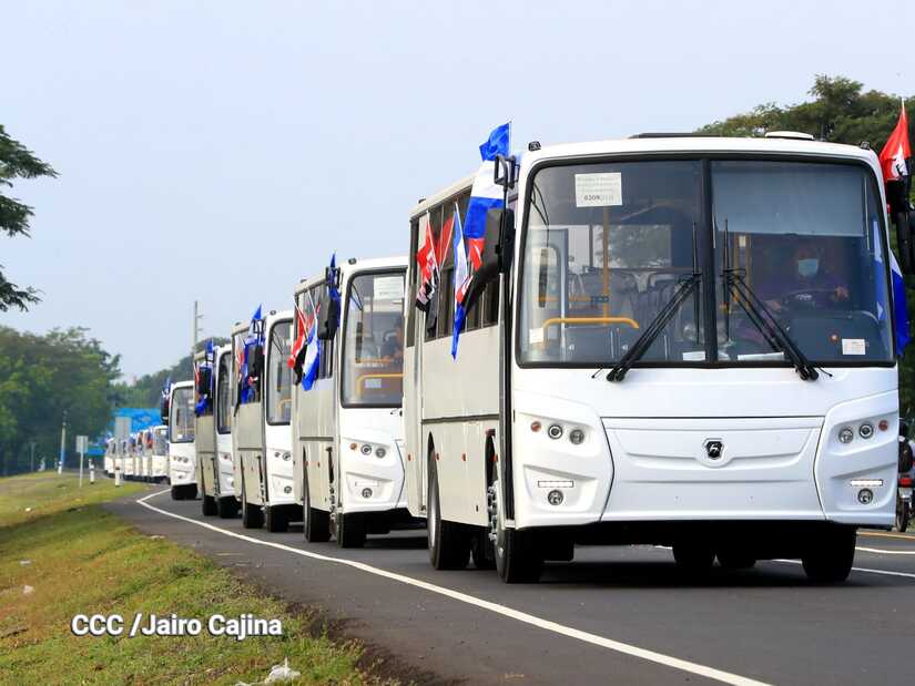 Llegan 150 nuevos autobuses rusos Managua. Radio La Primerísima