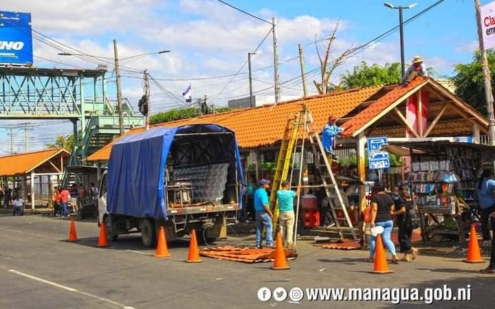 Avanza reparación de paradas de buses en Managua Managua. Radio La Primerísima 